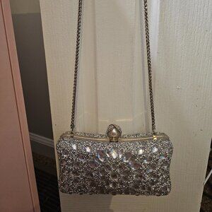 2 rhinestone cross bag clutches